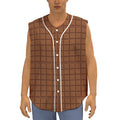 Chocolate Bar Pattern Print Sleeveless Baseball Jersey
