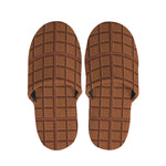 Chocolate Bar Pattern Print Slippers