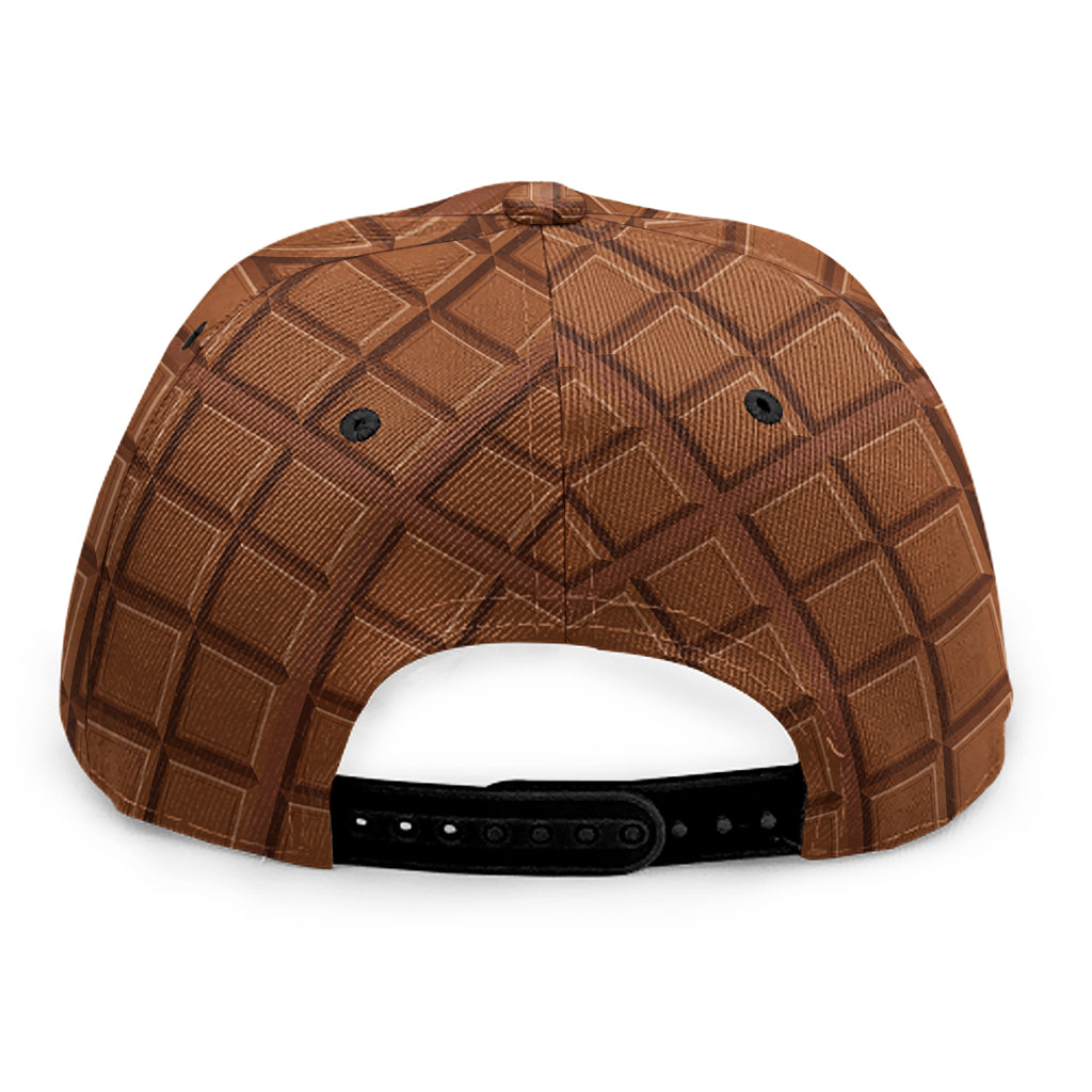 Chocolate Bar Pattern Print Snapback Cap