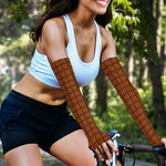 Chocolate Bar Pattern Print Sun Protection Arm Sleeves