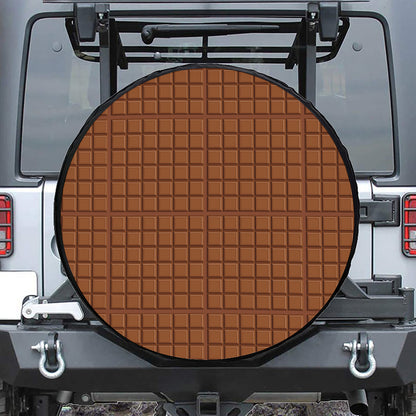 Chocolate Bar Pattern Print Tire Cover