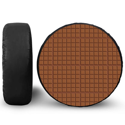 Chocolate Bar Pattern Print Tire Cover