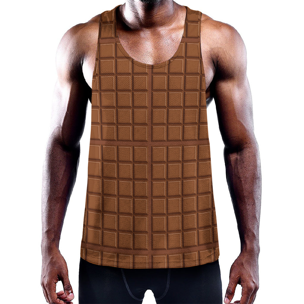 Chocolate Bar Pattern Print Training Tank Top