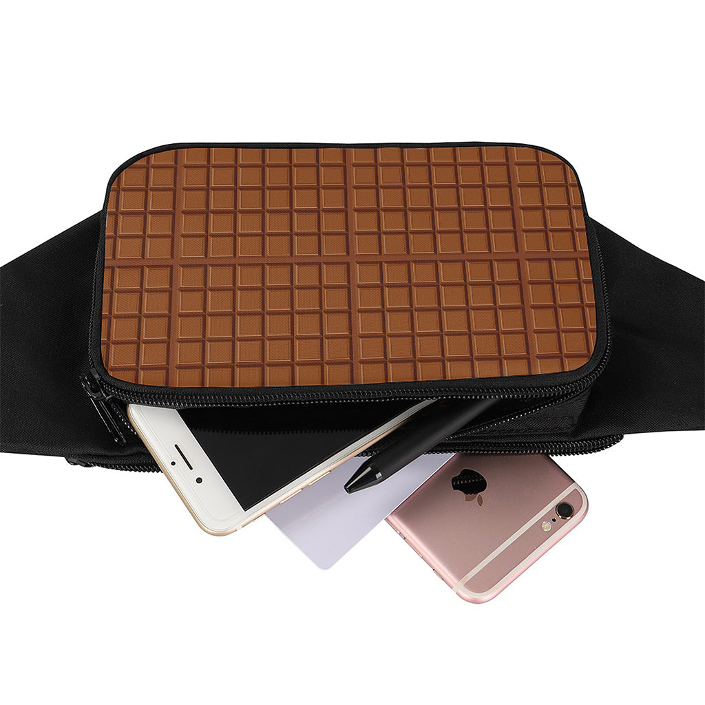 Chocolate Bar Pattern Print Waist Bag