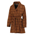 Chocolate Bar Pattern Print Women's Bathrobe
