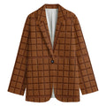 Chocolate Bar Pattern Print Women's Blazer