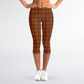 Chocolate Bar Pattern Print Women's Capri Leggings