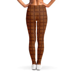 Chocolate Bar Pattern Print Women's Leggings