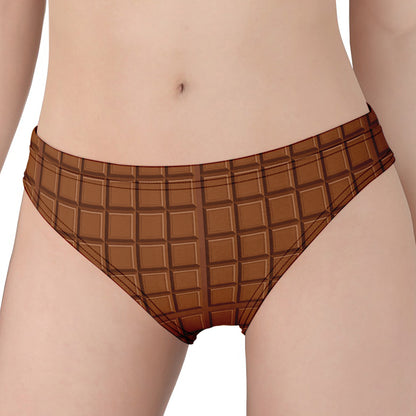 Chocolate Bar Pattern Print Women's Panties
