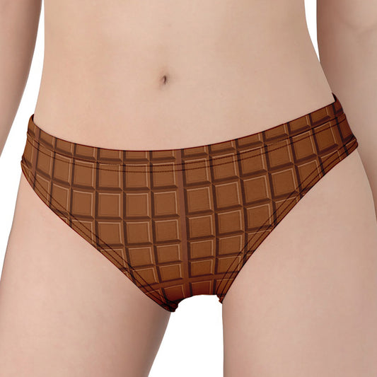 Chocolate Bar Pattern Print Women's Panties