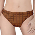 Chocolate Bar Pattern Print Women's Thong