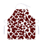 Chocolate Brown And White Cow Print Adjustable Apron