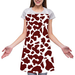 Chocolate Brown And White Cow Print Adjustable Apron