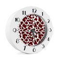 Chocolate Brown And White Cow Print Alarm Clock