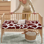 Chocolate Brown And White Cow Print Baby Crib Sheet