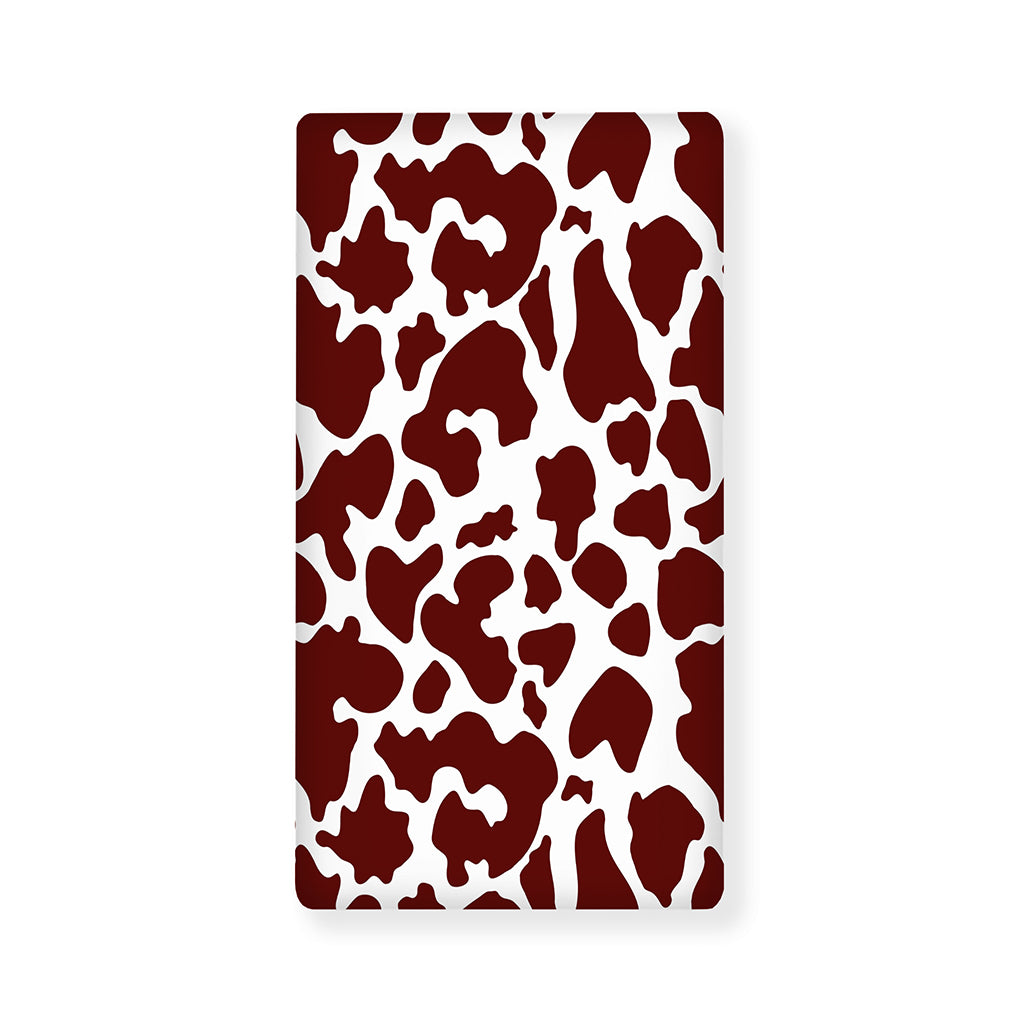 Chocolate Brown And White Cow Print Baby Crib Sheet