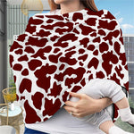 Chocolate Brown And White Cow Print Baby Seat Cover