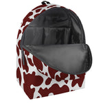 Chocolate Brown And White Cow Print Backpack