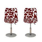 Chocolate Brown And White Cow Print Bar Stool Covers