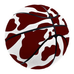 Chocolate Brown And White Cow Print Basketball