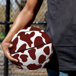 Chocolate Brown And White Cow Print Basketball