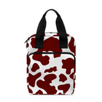 Chocolate Brown And White Cow Print Bible Tote Bag