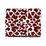 Chocolate Brown And White Cow Print Bifold Wallet