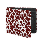 Chocolate Brown And White Cow Print Bifold Wallet