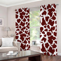 Chocolate Brown And White Cow Print Dimout Grommet Curtains