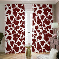 Chocolate Brown And White Cow Print Dimout Pencil Pleat Curtains