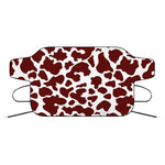 Chocolate Brown And White Cow Print Car Windshield Snow Cover