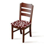 Chocolate Brown And White Cow Print Chair Cushion Cover