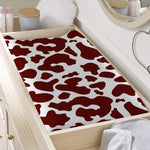 Chocolate Brown And White Cow Print Changing Pad Cover