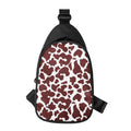 Chocolate Brown And White Cow Print Sling Bag