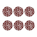 Chocolate Brown And White Cow Print Coaster Set