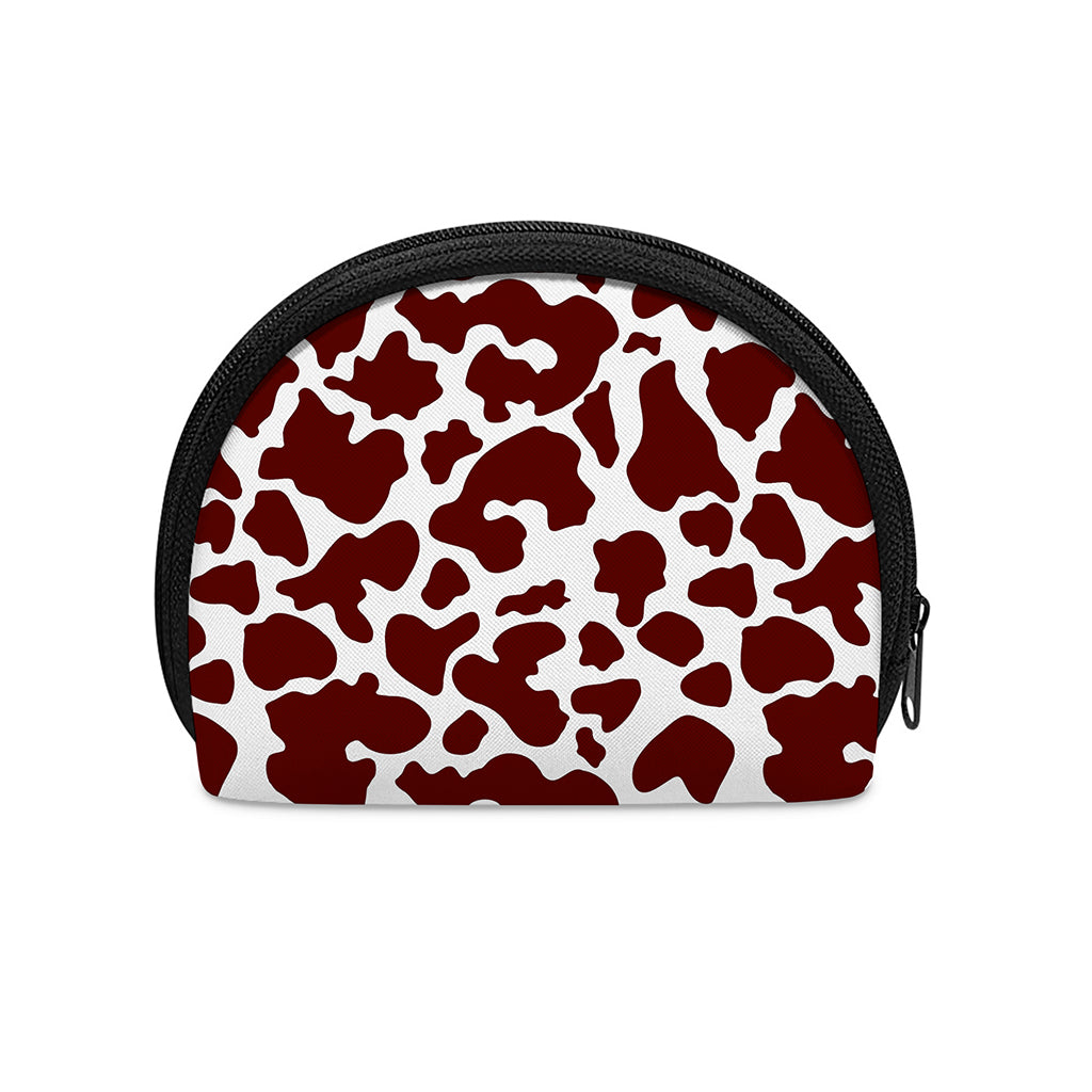 Chocolate Brown And White Cow Print Coin Purse