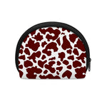 Chocolate Brown And White Cow Print Coin Purse