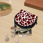 Chocolate Brown And White Cow Print Coin Purse