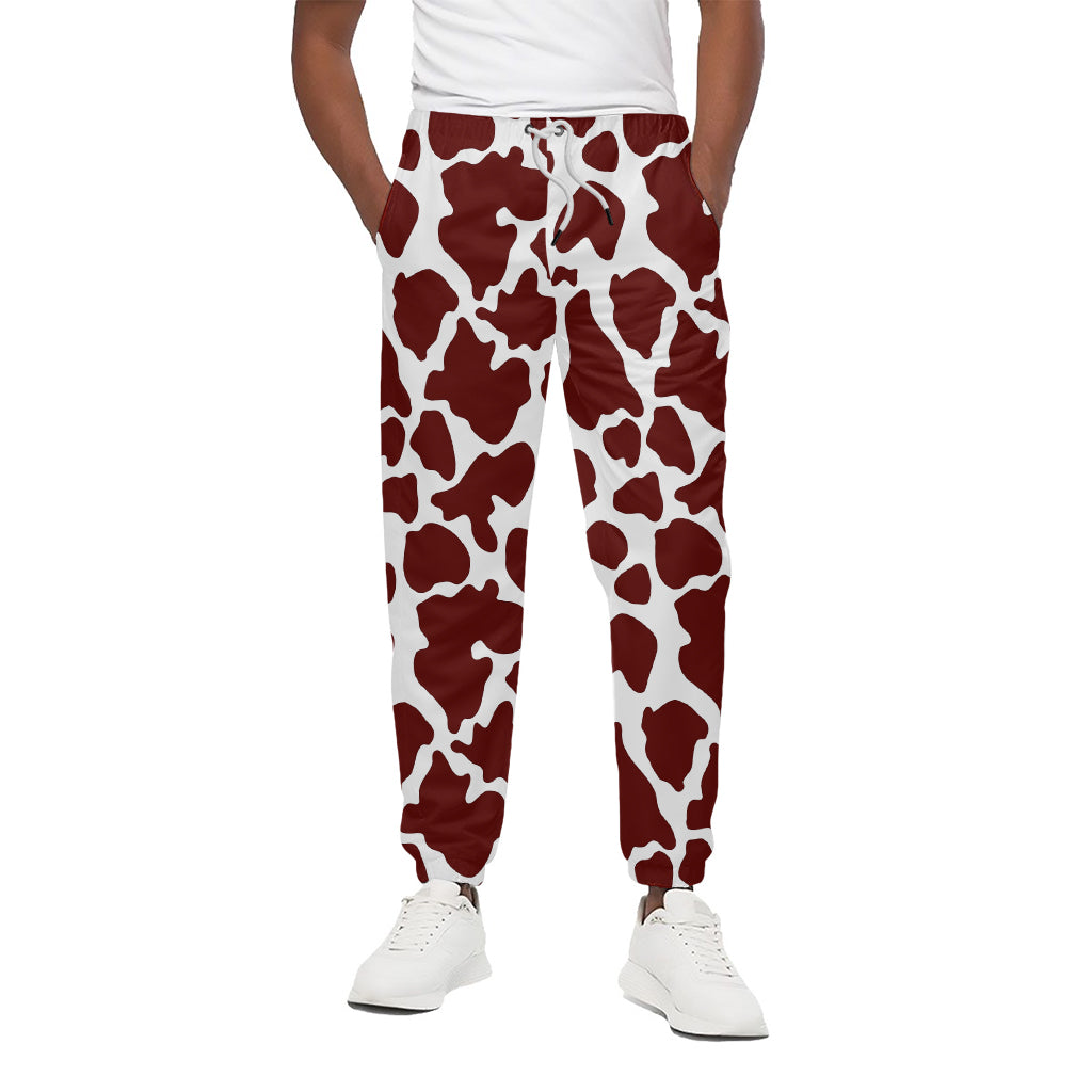 Chocolate Brown And White Cow Print Cotton Pants