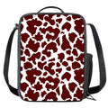 Chocolate Brown And White Cow Print Crossbody Lunch Bag