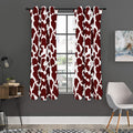 Chocolate Brown And White Cow Print Grommet Curtain Panels