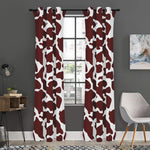 Chocolate Brown And White Cow Print Curtain