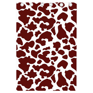 Chocolate Brown And White Cow Print Curtain