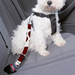 Chocolate Brown And White Cow Print Dog Seat Belt