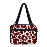 Chocolate Brown And White Cow Print Double Strap Bible Bag