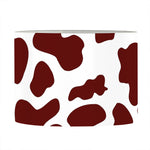 Chocolate Brown And White Cow Print Drum Lamp Shade