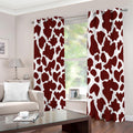 Chocolate Brown And White Cow Print Extra Wide Grommet Curtains