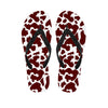 Chocolate Brown And White Cow Print Flip Flops