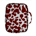 Chocolate Brown And White Cow Print Front Pocket Bible Bag