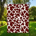 Chocolate Brown And White Cow Print Garden Flag